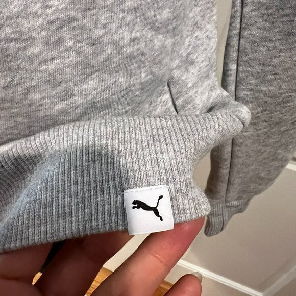 Puma Women's Heather Gray Half Collar French Terry Zip Up Track Jacket Sz XL/TG - Picture 6 of 11